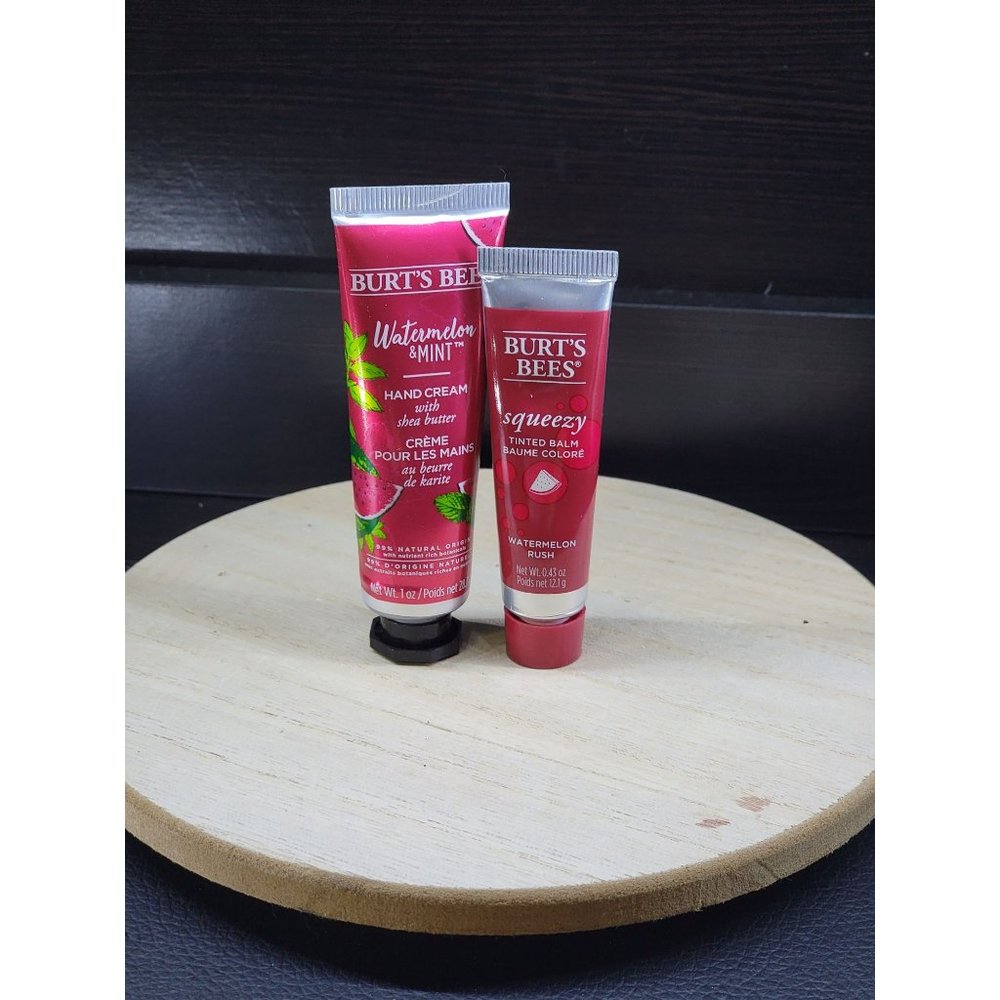 Burts Bees Watermelon & Mint Hand Cream With Shea Butter 1 Oz Lot of 2